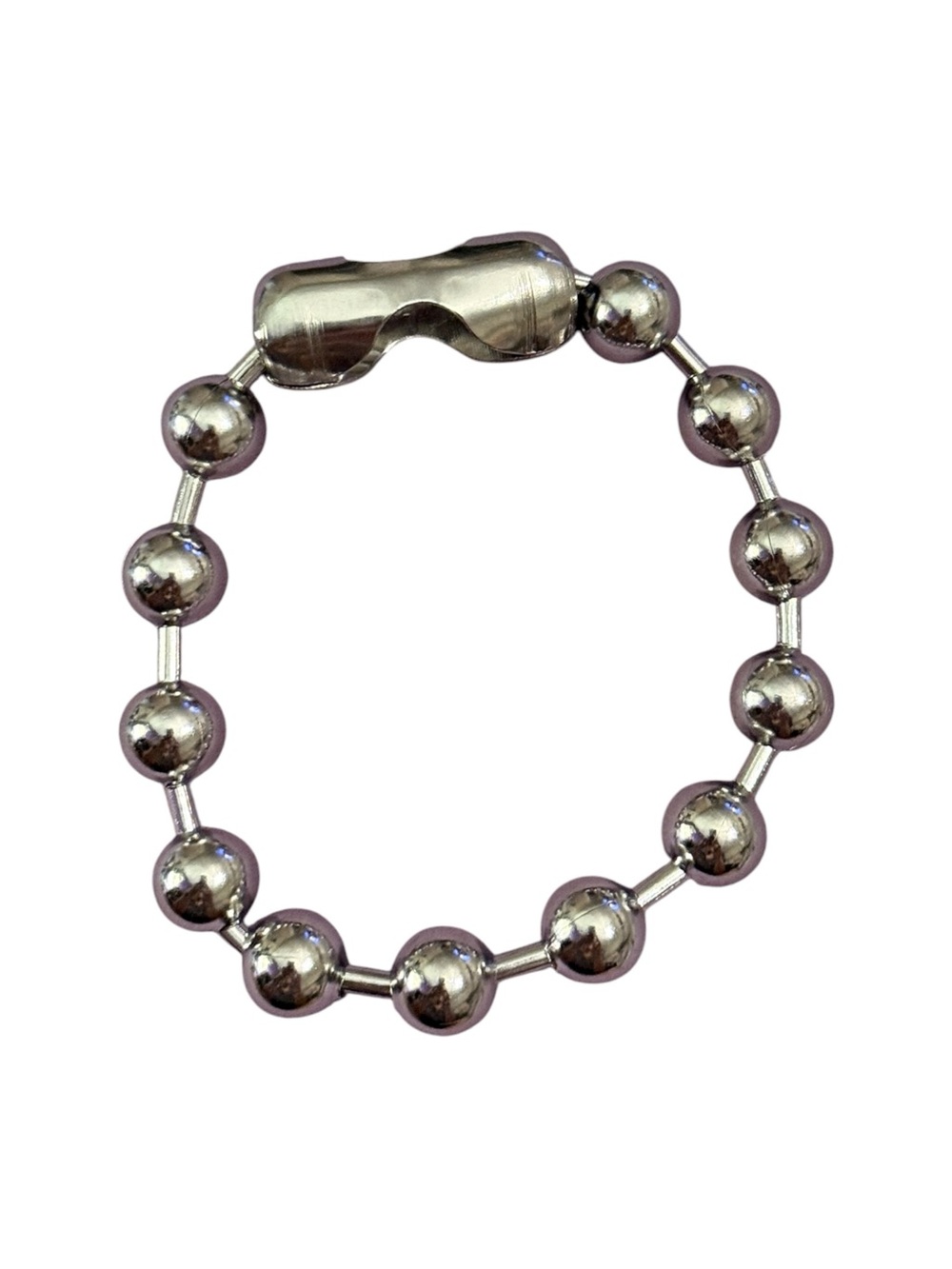 Silver Ball Chain Bracelet, 8.5” total length